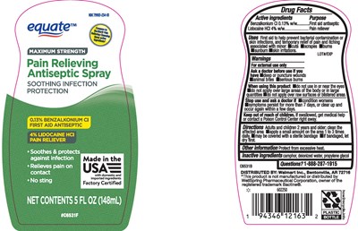 Label (Equate Antiseptic Spray)